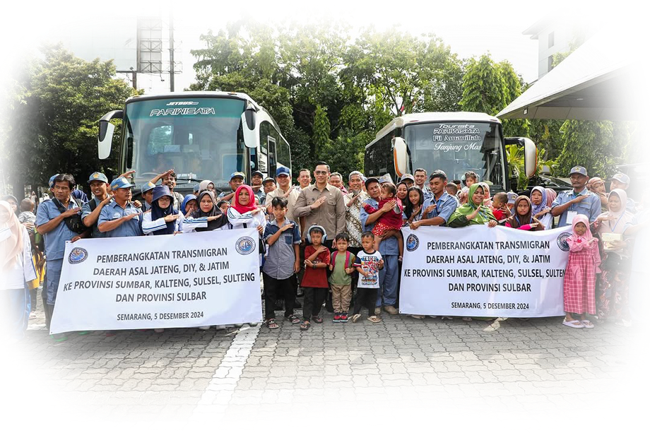 Pemberangkatan transmigran dari Semarang ke Sumatera, Kalimantan, dan Sulawesi, 5 Desember 2024